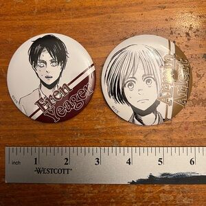 Attack on Titan Metal Buttons